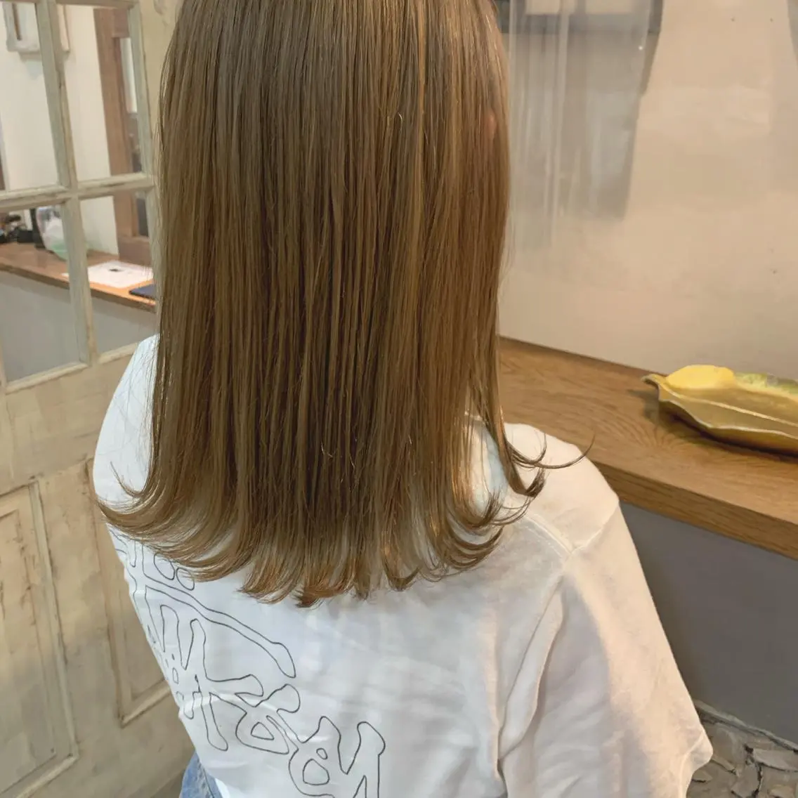 セミロング カラー ブロンド ヘアカラー Topstylist HARUのヘアスタイル