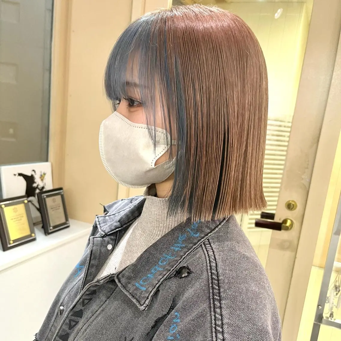 カラー ヘアカラー トリートメント レン🎨ハイトーン× エクステ🎨渋谷のヘアスタイル