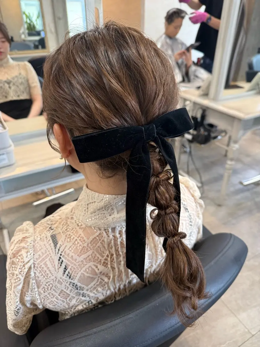 セミロング ヘアアレンジ 🎀ヘアセット/艶髪 /はやしほのか🎀のヘアスタイル