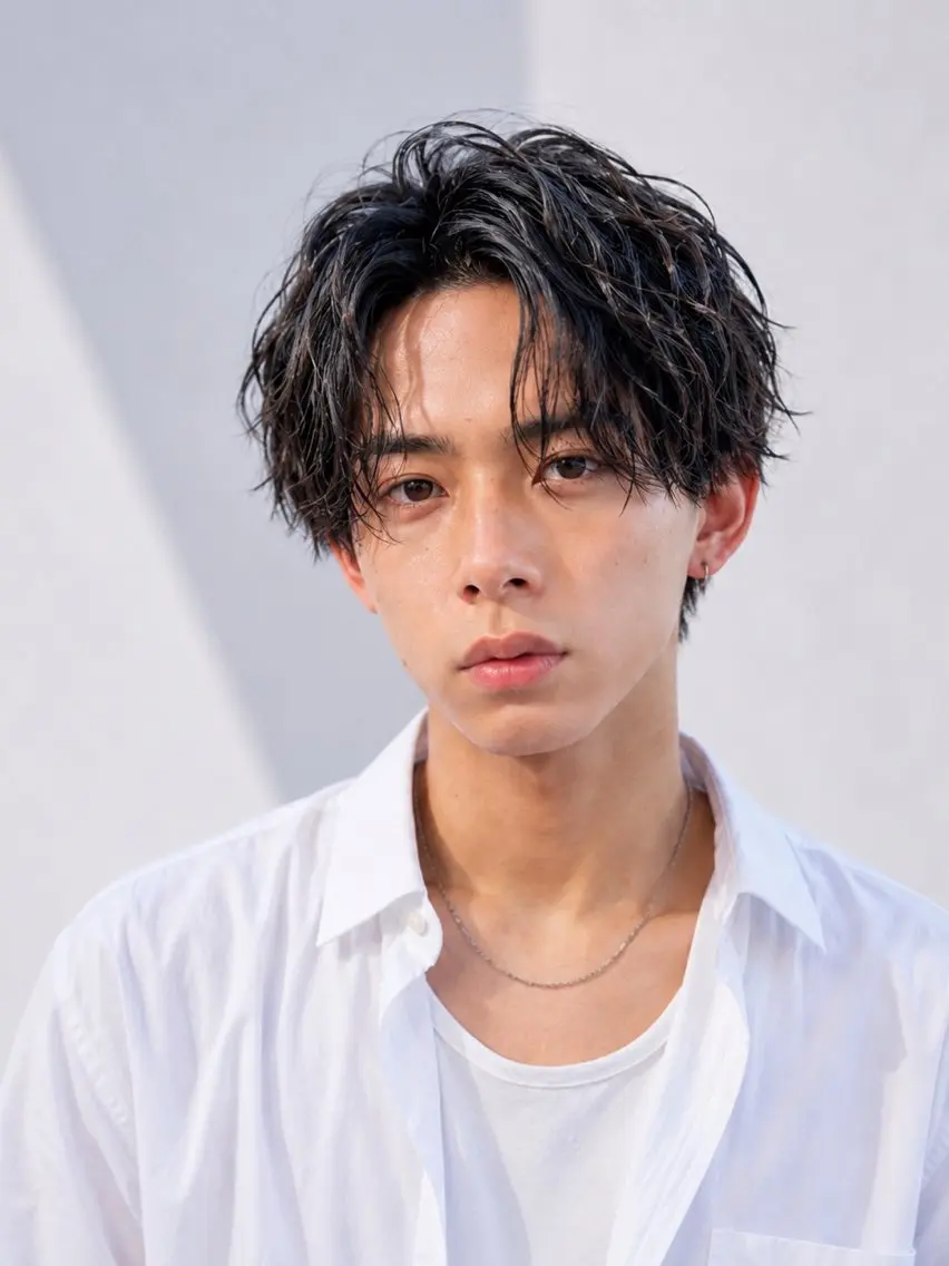 ショート パーマ メンズ カット パーマ 🔥men's特化 🔥三上 拓真のヘアスタイル
