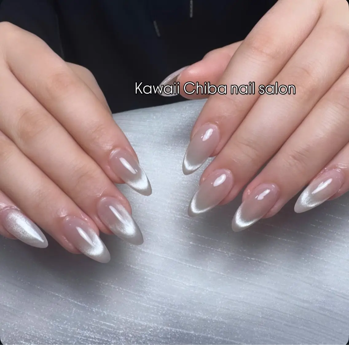 ネイル チークネイル 桜ネイル 長さ出し フラワーネイル フレンチネイル ハンドネイル ハンドケア Kawaii Chiba nailのネイルデザイン