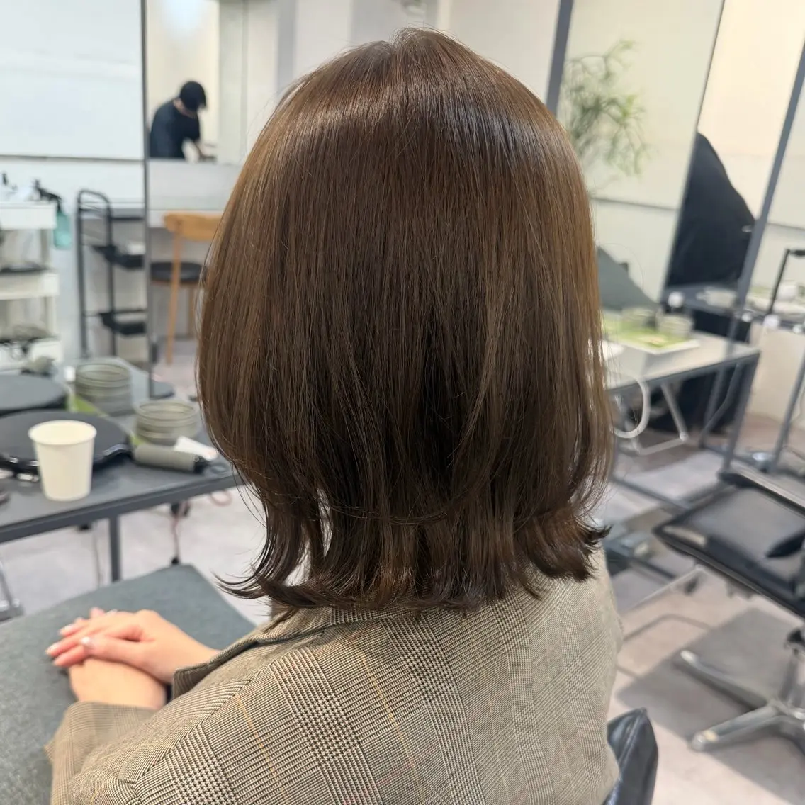 ミディアム カラー 顔周りレイヤー꙳⋆ ミディアム⌇SAKIのヘアスタイル