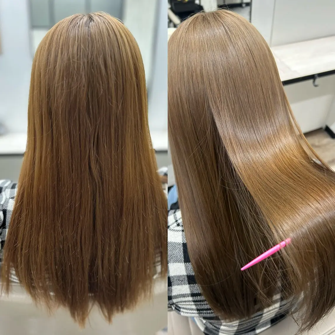 『🌿ケアカラー&美髪tr🌿』(ダメージ80%カット)ケアカラー+髪質改善酸熱トリートメント 超ツヤサラに💫の写真