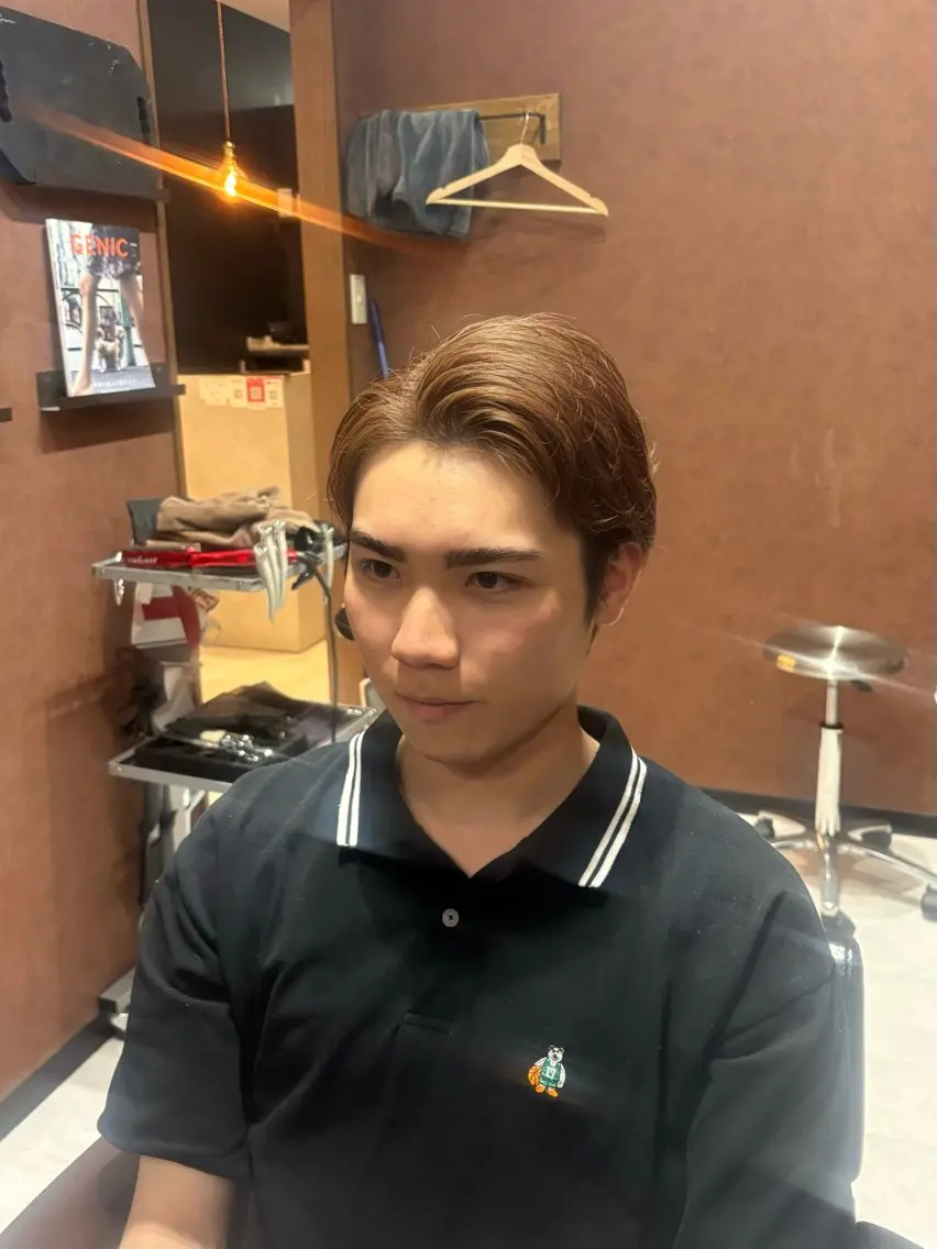 ショート カラー メンズ メンズブリーチ ブリーチ ブラウンカラー カット ヘアカラー トリートメント メンズ特化 / Reiのヘアスタイル