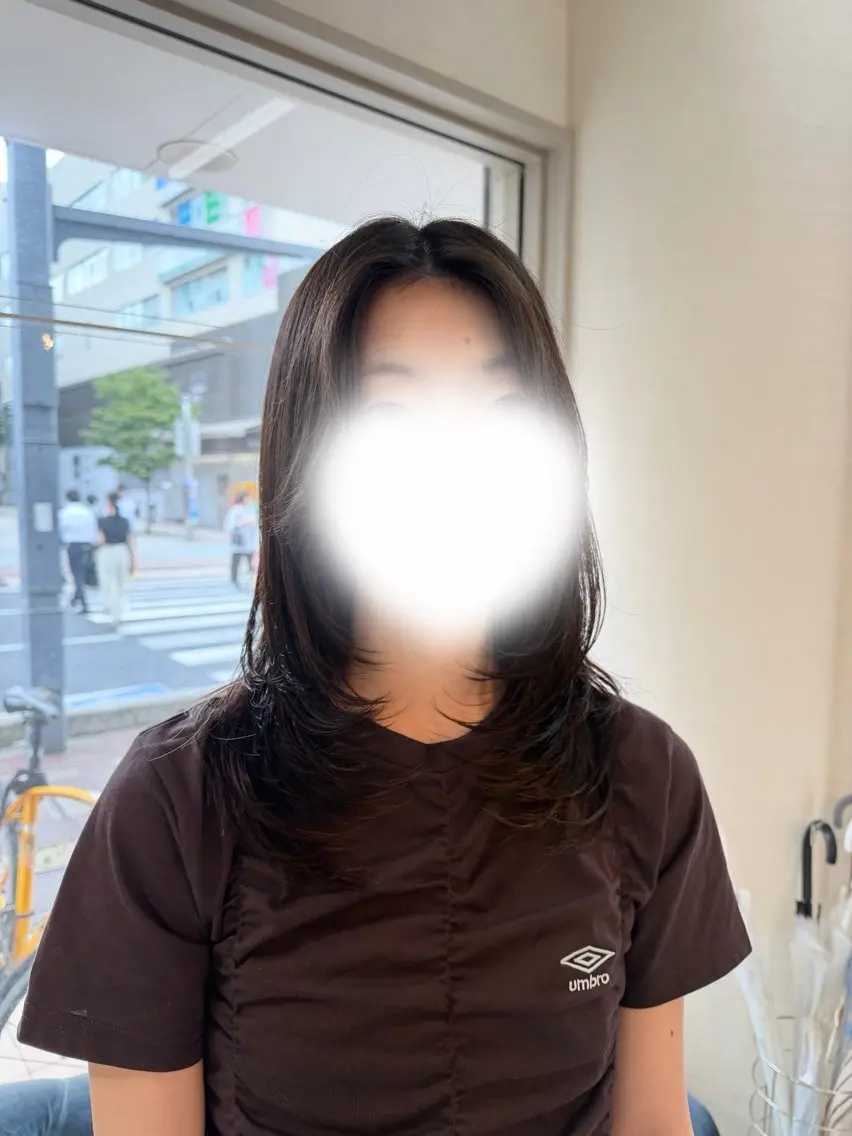 ミディアム ヘアアレンジ カット トリートメント ナチュラル可愛い/ 艶カラー/内藤歩香のヘアスタイル