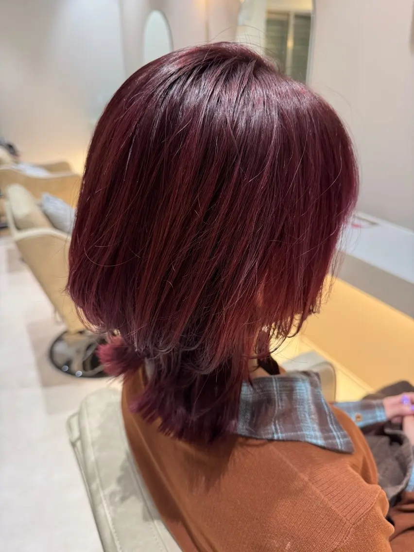 カラー ヘアカラー SUZUNE 🐣カットモデルのヘアスタイル