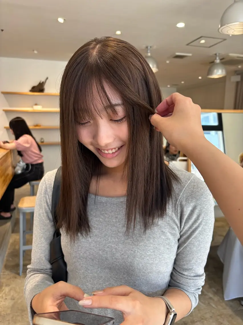 ミディアム カラー ヘアカラー NAVY/ Miharuのヘアスタイル