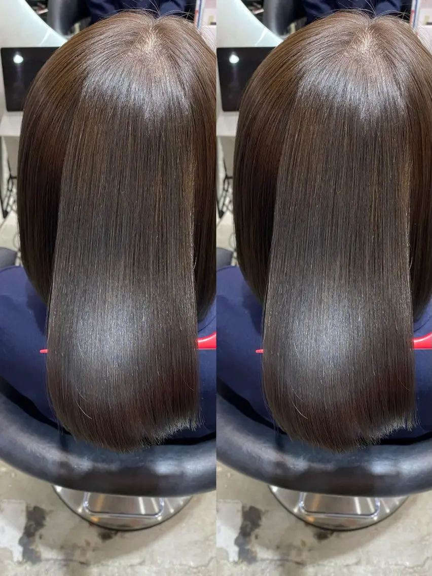 ミディアム 髪質改善 トリートメント ヘアカラー トリートメント レイヤー×髪質改善✨ 渋谷/佐藤侑哉のヘアスタイル