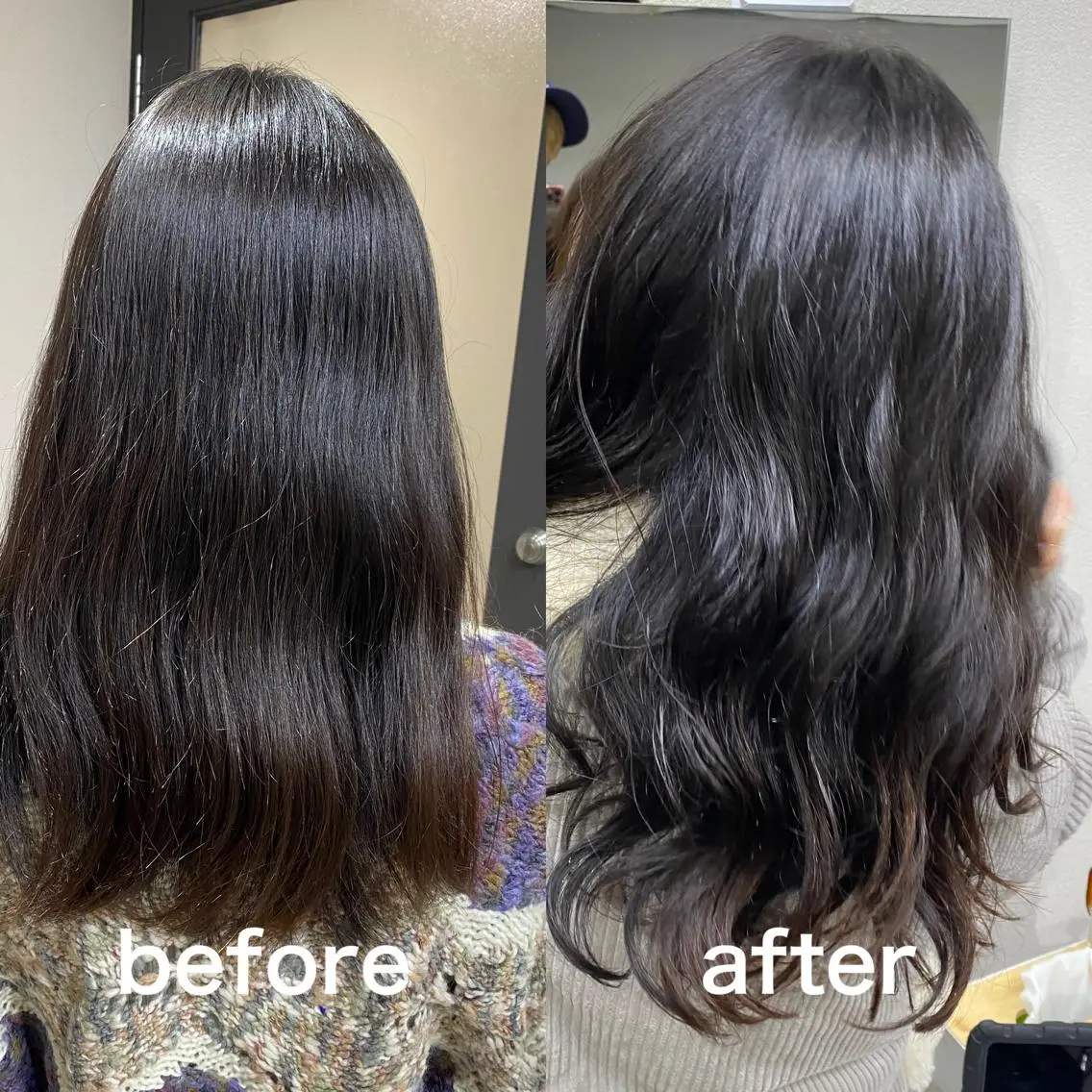 セミロング パーマ セミロングパーマ デジタルパーマ 【体験】韓国 メイク&ヘア天神のヘアスタイル