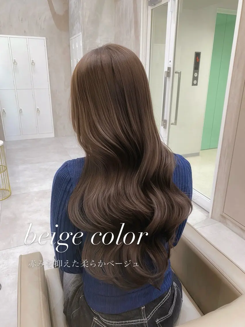 ロング カラー ヘアアレンジ ベージュカラー ブリーチ 透明感カラー ダブルカラー グレージュ カット ヘアカラー トリートメント ヘアセット 赤み消し🫧韓国ヘア 🫧藤岡誠也のヘアスタイル