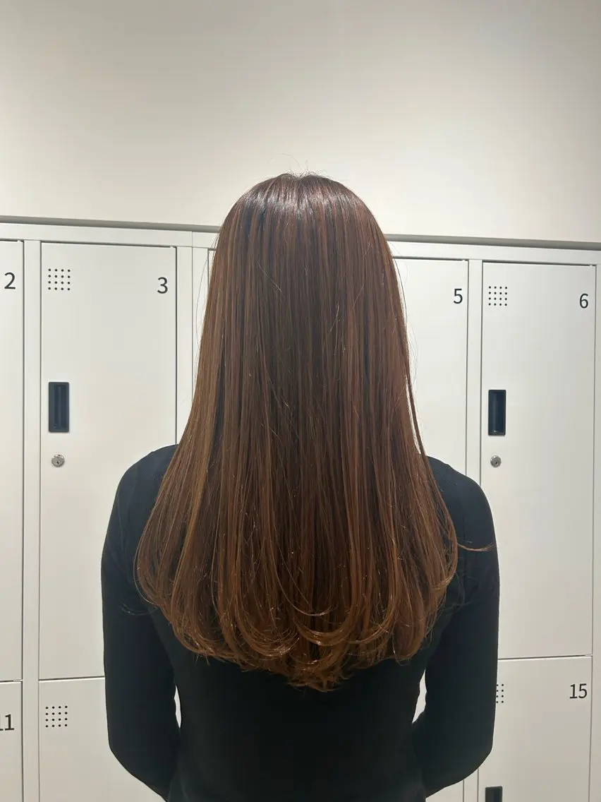 ロング 縮毛矯正 小西 瑞穂のヘアスタイル