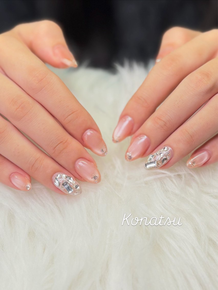 ネイル キラキラネイル マグネットネイル ブライダルネイル ハンドネイル Lani🌈Nail Konatsuのネイルデザイン