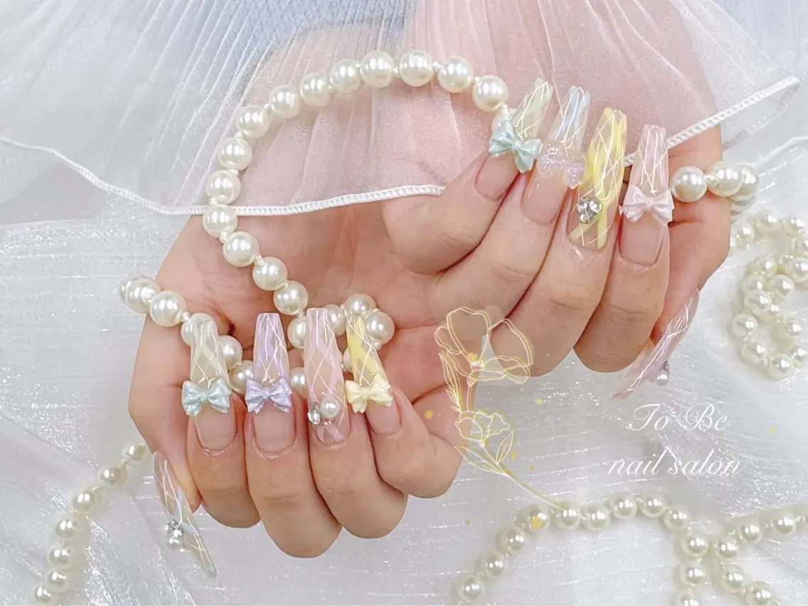 ロング ハンドネイル Nail Salon To Be珈月のネイルデザイン
