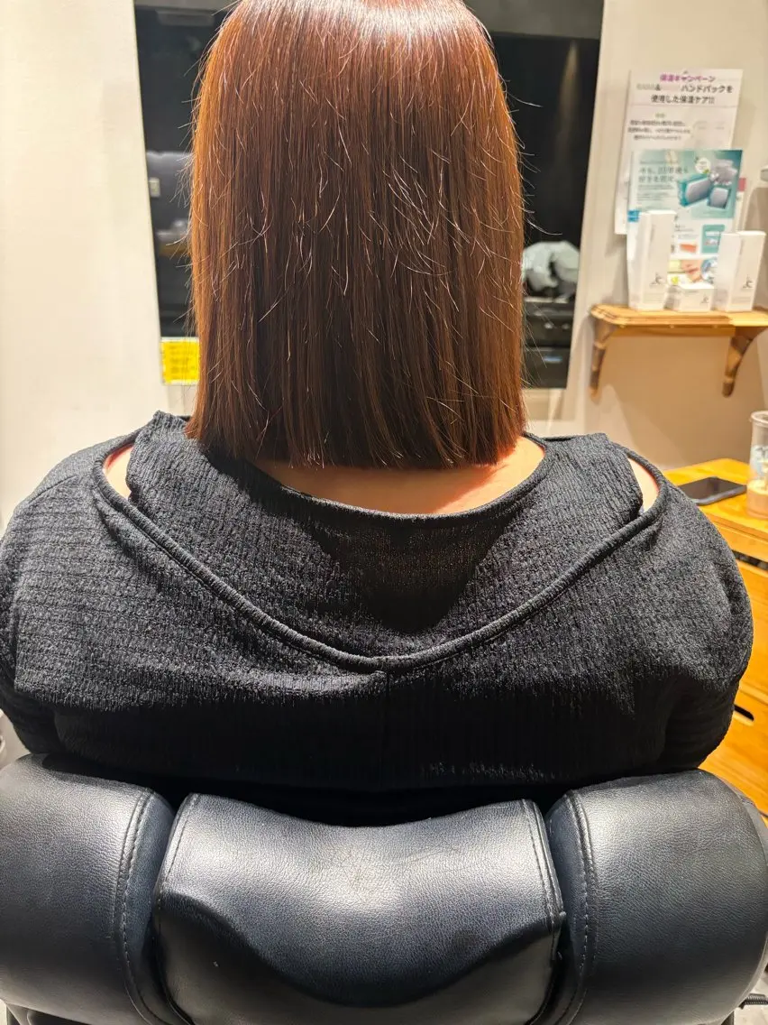 ミディアム 縮毛矯正 カットモデル募集中 Haru🌼のヘアスタイル
