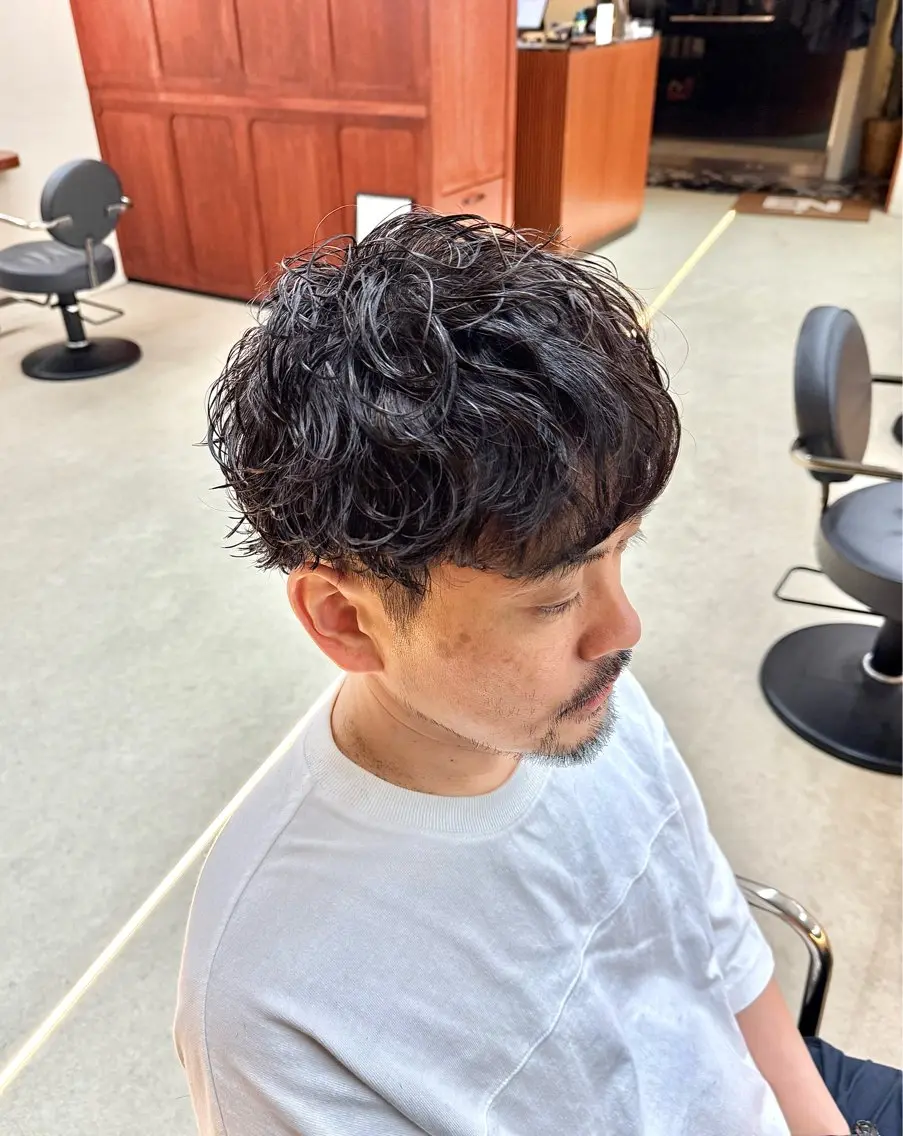 ショート パーマ メンズ メンズパーマ カット パーマ EN大宮/山田壮太/ メンズパーマのヘアスタイル