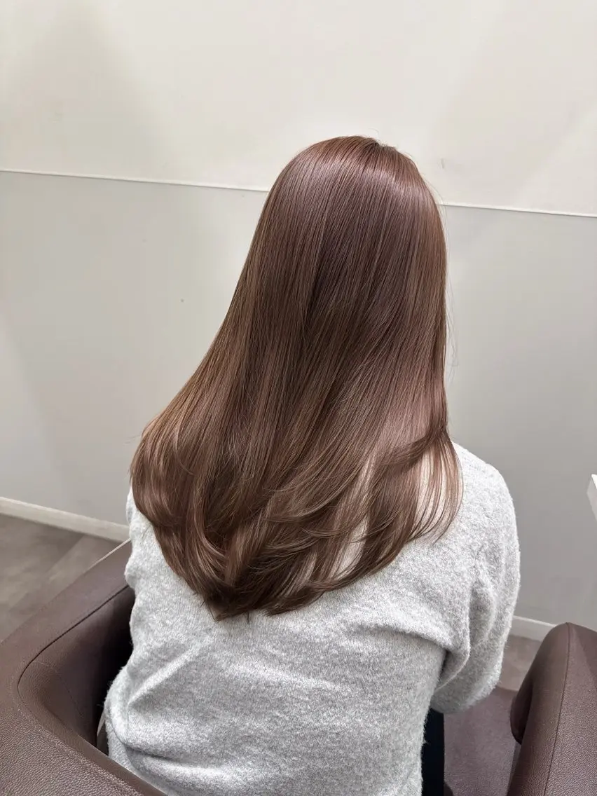 🍒ご新規様限定🍒トーンアップカラー「ダブルカラー」＋低ダメージカラー＋3stepトリートメントの写真