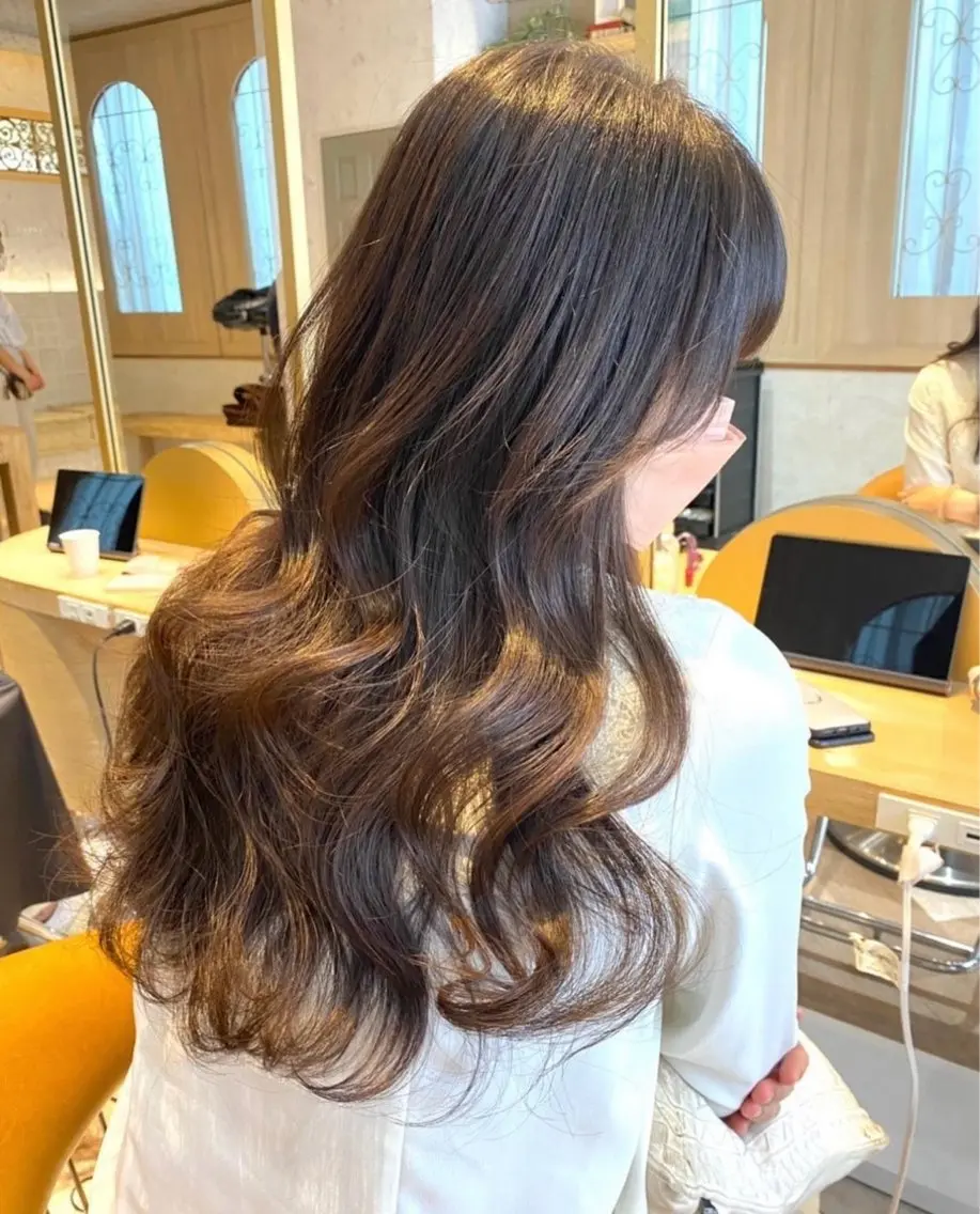 ロング カラー ❤️縮毛矯正❤️ 髪質改善❤️平野実花のヘアスタイル