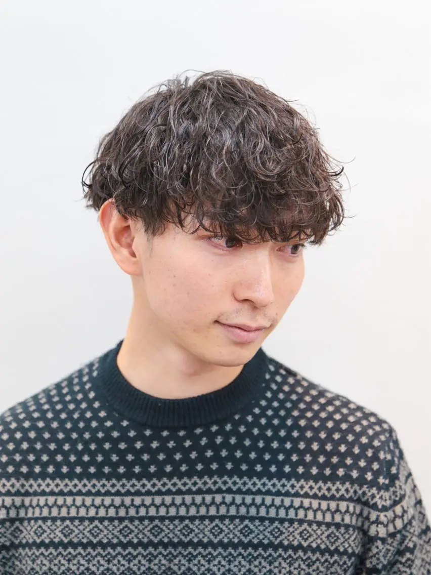 ショート パーマ メンズ カット パーマ メンズパーマ メンズ特化ryoのヘアスタイル