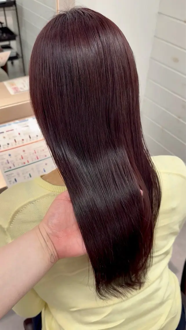 ロング カラー ブリーチ ダブルカラー ブリーチなしカラー カット ヘアカラー 草津/ボブ/レイヤー /荻野結衣のヘアスタイル
