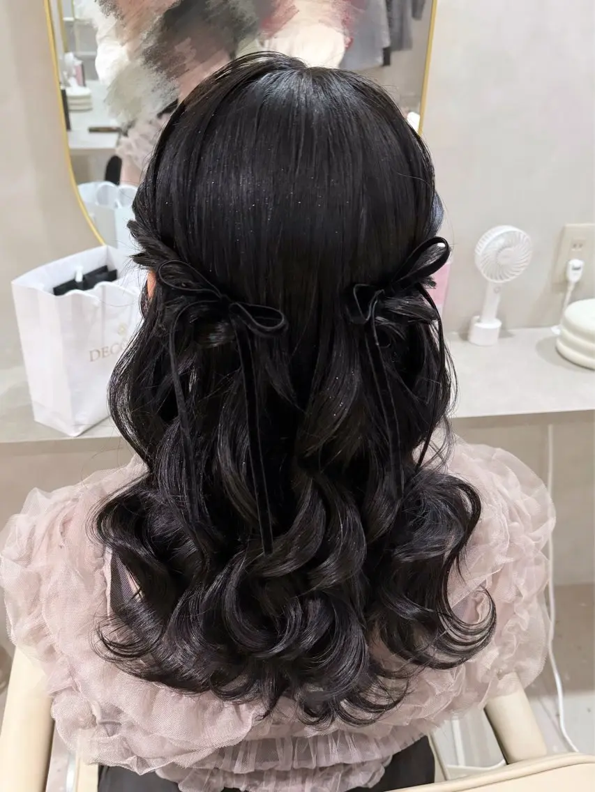 ヘアアレンジ ヘアセット セットサロンCURE 🩵あんみのマツエク・マツパデザイン