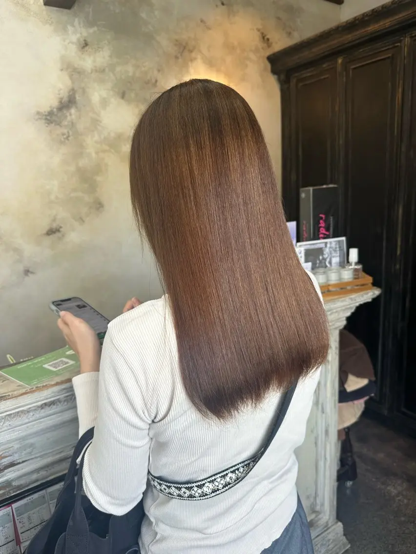 ロング パーマ 髪質改善 ストレートパーマ marie-anne 浜松元目店のヘアスタイル