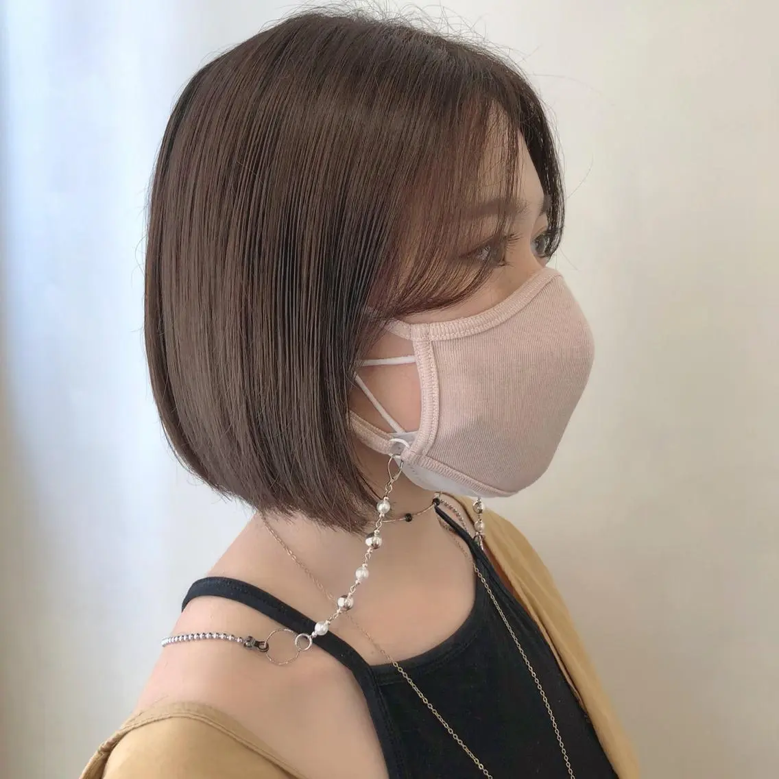 ミディアム カラー パーマ ヘアアレンジ ベージュカラー ボブ カット ヘアセット yukimi .のヘアスタイル