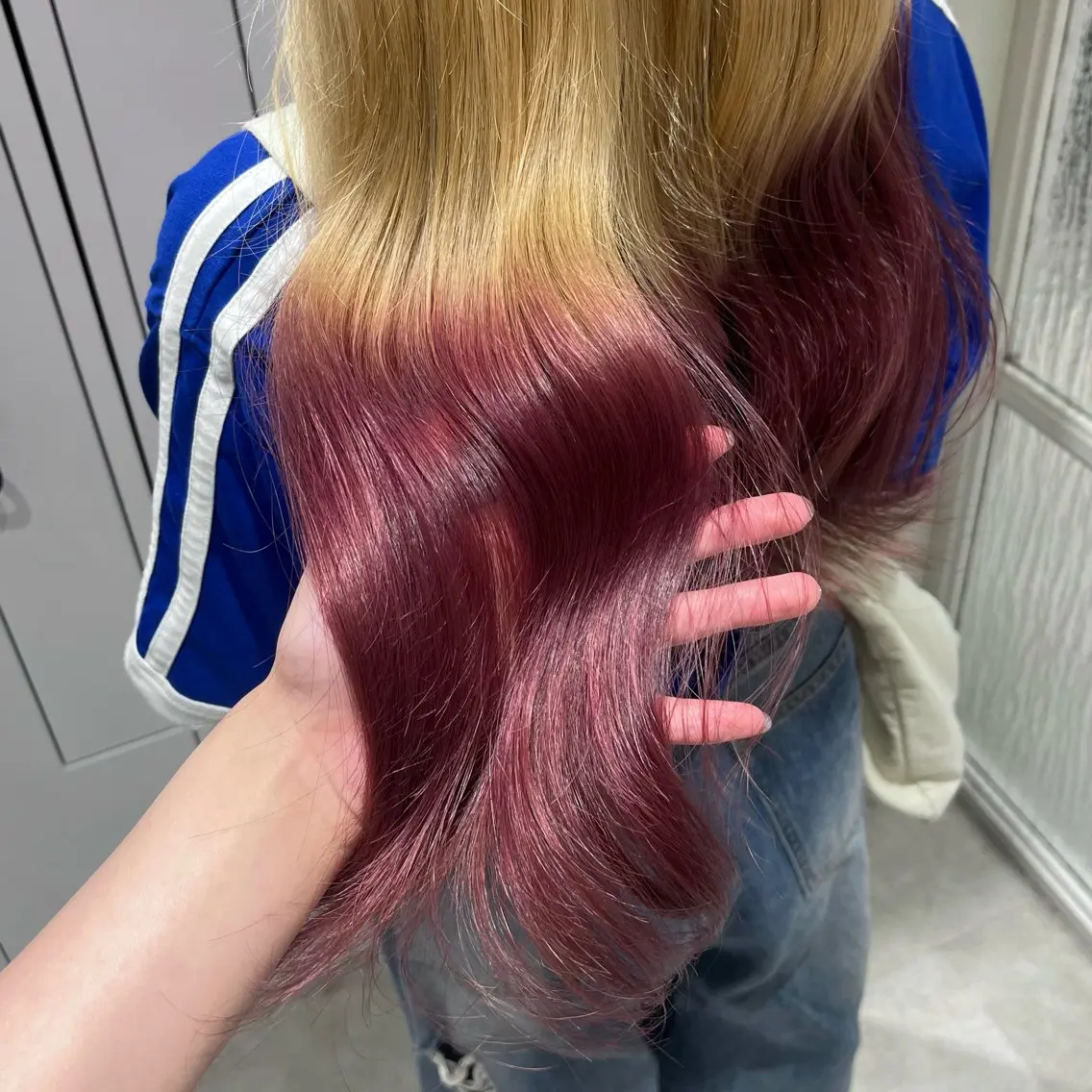 ロング カラー ブリーチ ハイトーンカラー ラベンダーカラー ラベンダーピンク ピンクカラー 💖ブリーチ/暖色 𝐘𝐮𝐢💖のヘアスタイル