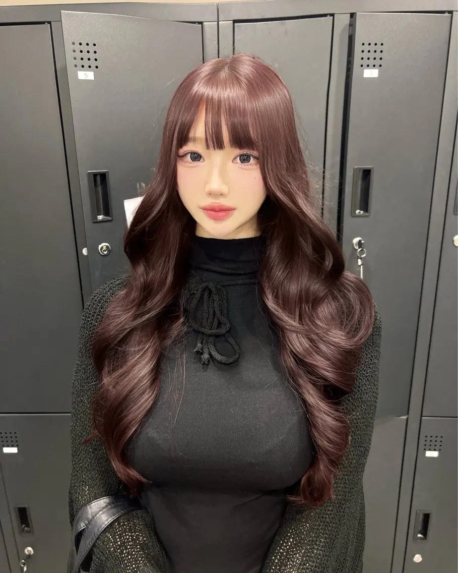 ロング カラー ヘアアレンジ ヘアカラー トリートメント ヘアセット 韓国ヘア/レイヤー/ 🩶ツブラ🩶のヘアスタイル