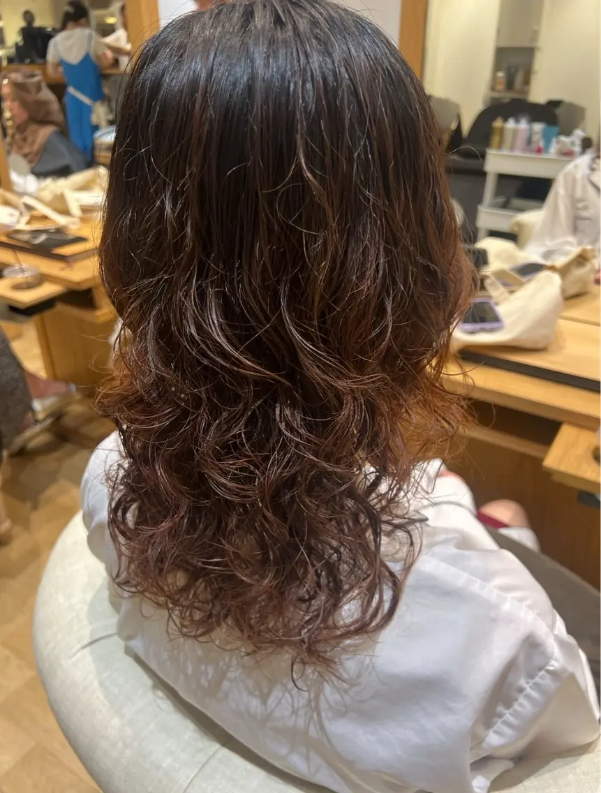 セミロング パーマ セミロングパーマ トリートメント パーマ 🫧🦋美髪矯正/パ ーマ🦋🫧わかなのヘアスタイル