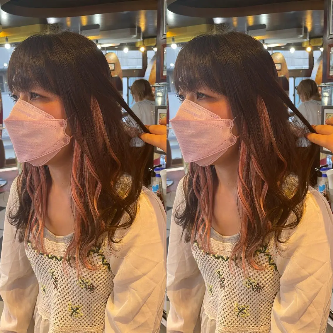 ミディアム エクステ 👑派手髪/カット 👑ANRYのヘアスタイル