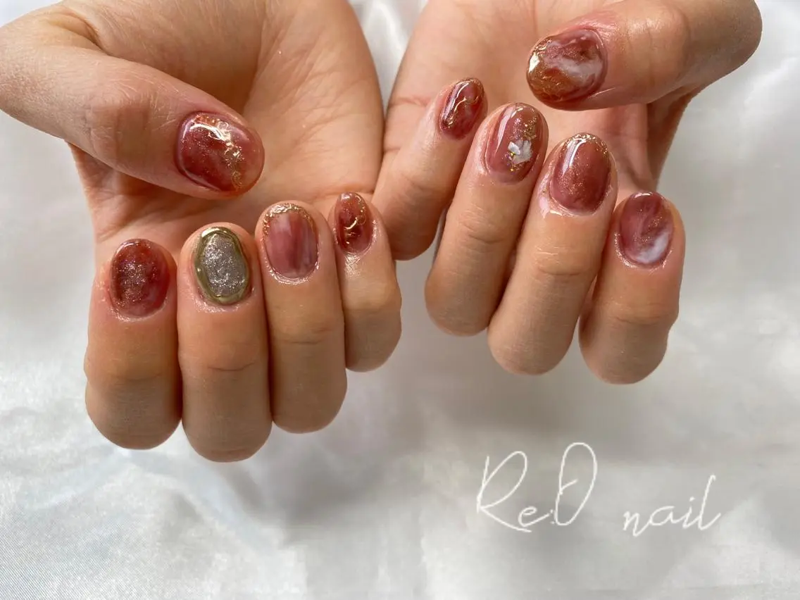 ネイル ニュアンスネイル ハンドネイル Re:Ø nail 🩵TSUJIのネイルデザイン