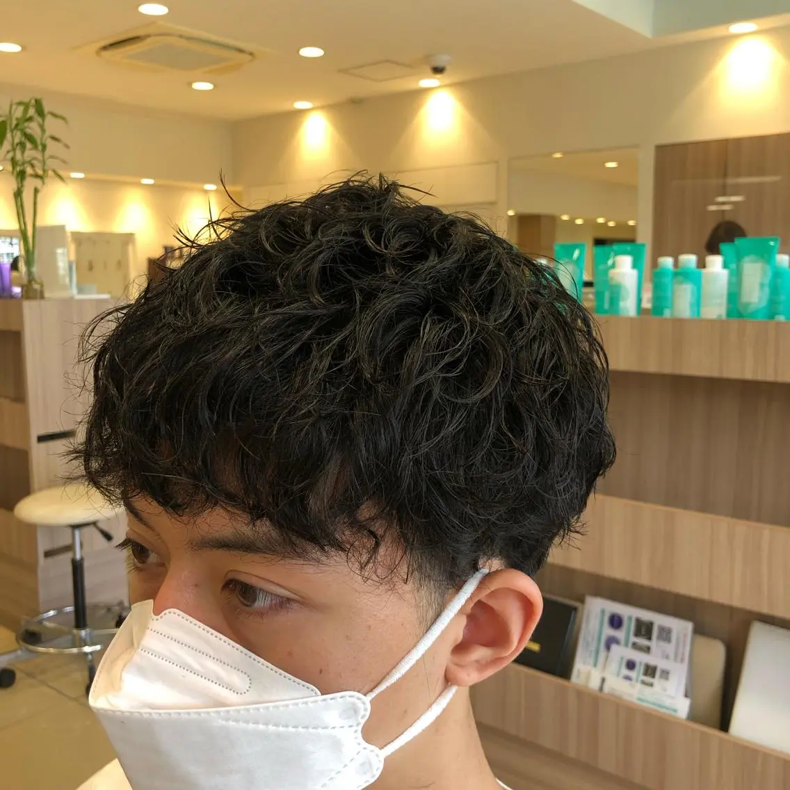 ショート パーマ メンズ カット パーマ トリートメント 🐠寒色系×パーマ 櫻井　麿偉🐏のヘアスタイル