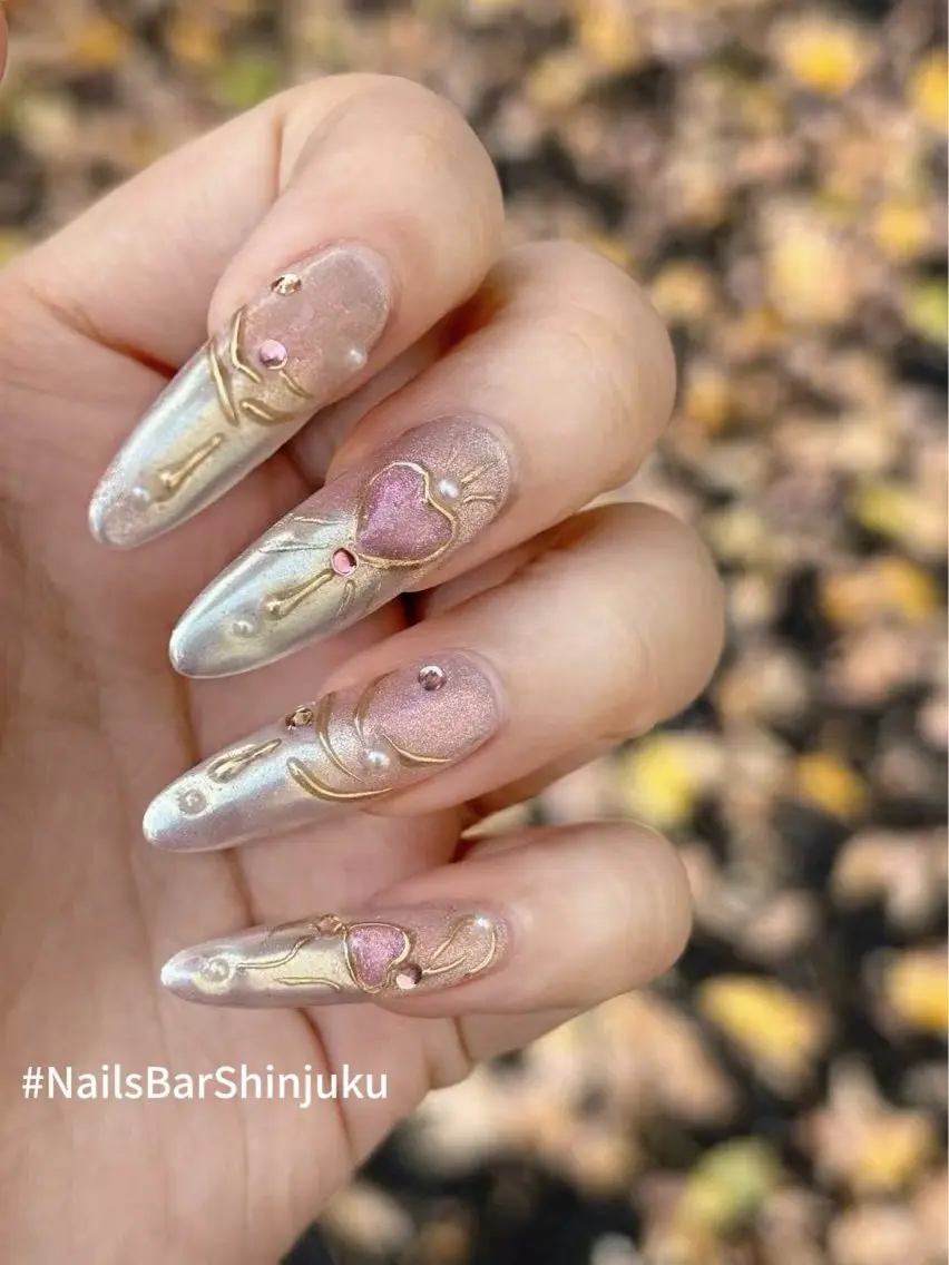 ネイル ボルドー ブラウン チークネイル ドット フットネイル NAILS BAR SHINJUKUのネイルデザイン