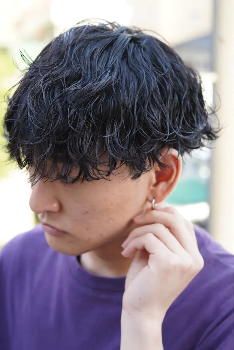 カット＋波巻きスパイラルパーマの写真