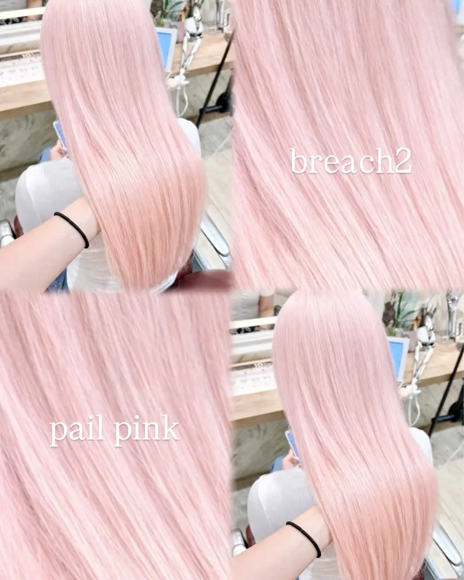 ロング カラー ヘアカラー ハイトーンカラー シールエクステのヘアスタイル