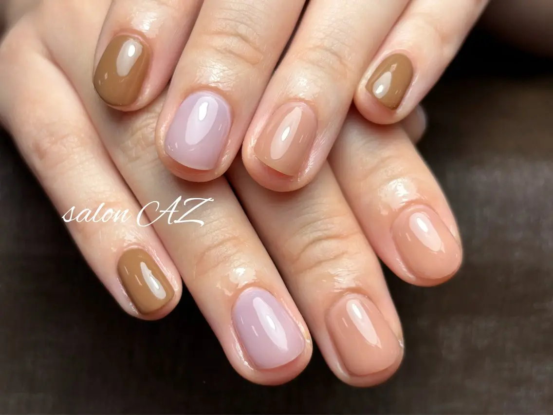 ネイル アートネイル 長さ出し フットネイル フレンチネイル ジェルネイル ハンドネイル salon AZのネイルデザイン