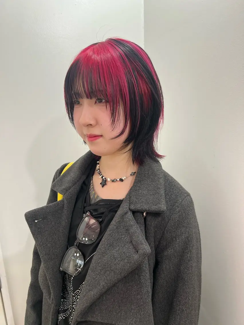 ショート ヘアカラー トリートメント 💥ウルフカット デザインあんな💥のヘアスタイル