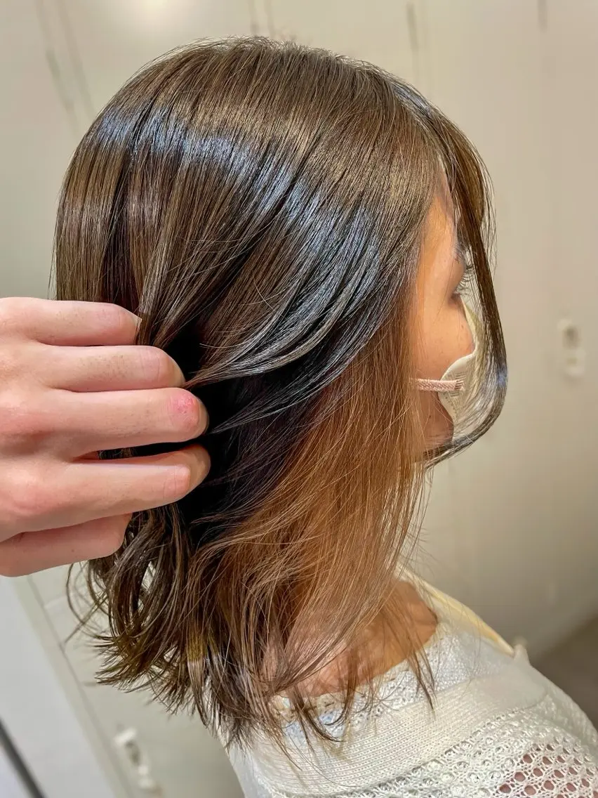 ミディアム カラー ROCCAhair 谷山陸のヘアスタイル