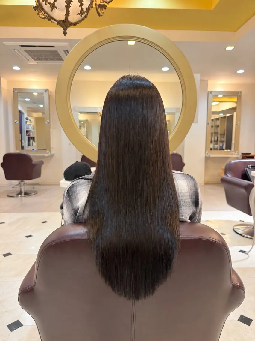 ロング 縮毛矯正 カット 縮毛矯正 トリートメント . Takumiのヘアスタイル