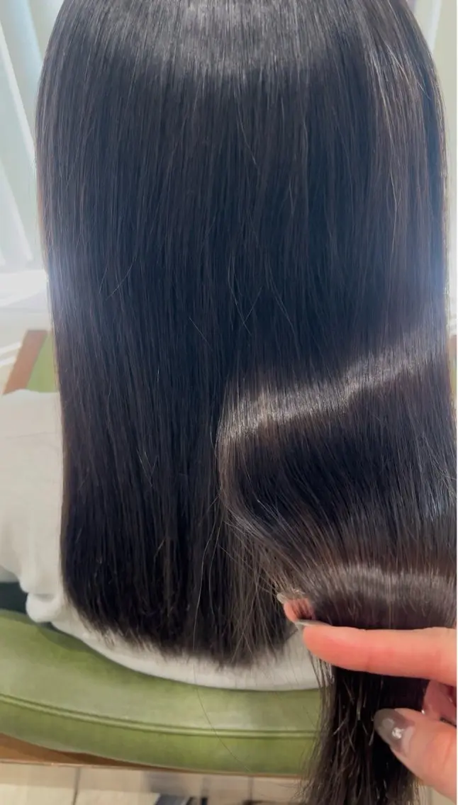 ロング 縮毛矯正 ふかや まりかのヘアスタイル