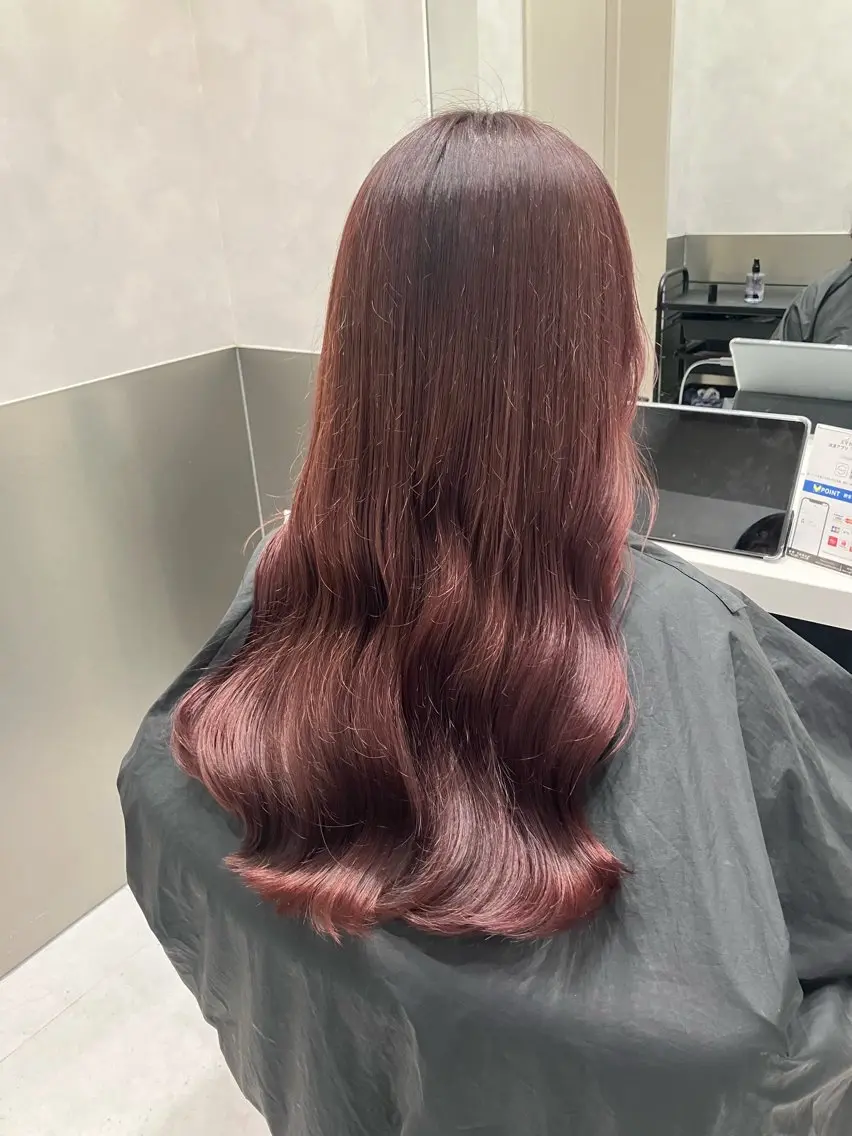 ロング カラー ヘアカラー トリートメント 💖ブリーチなし透明 感💖ASAHIのヘアスタイル