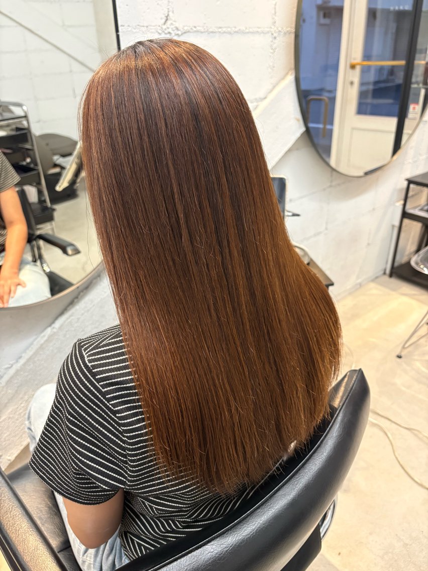 ロング 縮毛矯正 haku【津久野店】 ERIKAのヘアスタイル