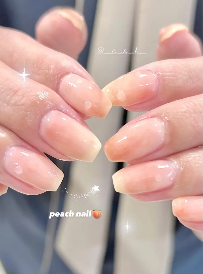 ネイル チークネイル フレンチネイル ジェルネイル ガーリー マグネットネイル 🎀チーク/ちゅるん 🫧chisa🎀のネイルデザイン