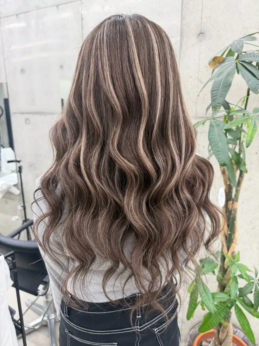 ロング ヘアカラー 中道 晶のヘアスタイル