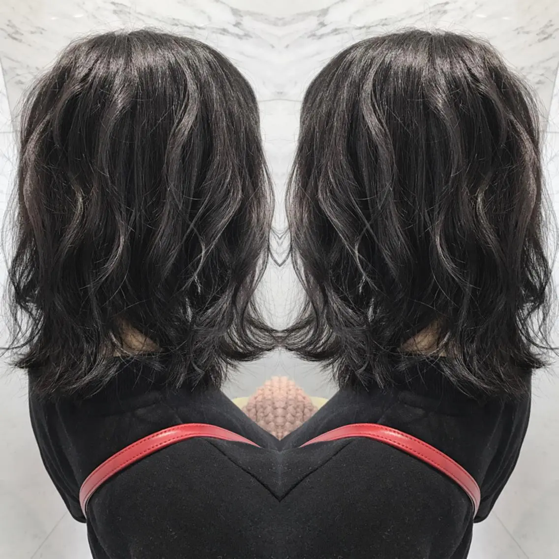 ミディアム カラー カット ヘアカラー トリートメント 重政 和樹のヘアスタイル