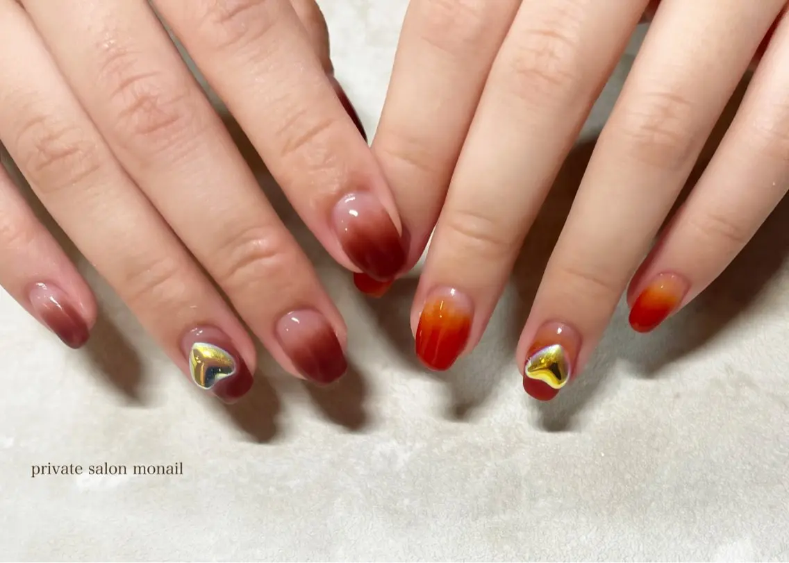 ネイル グラデーション ハンドネイル nail salon monailのネイルデザイン