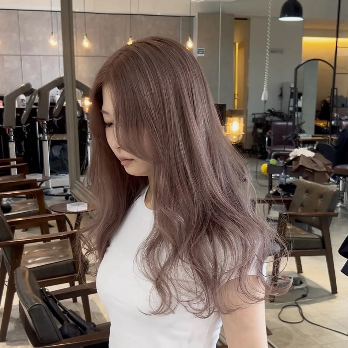 ロング カラー ヘアカラー 🤍渋谷/透明感 艶カラーみほ🎀໒꒱のヘアスタイル