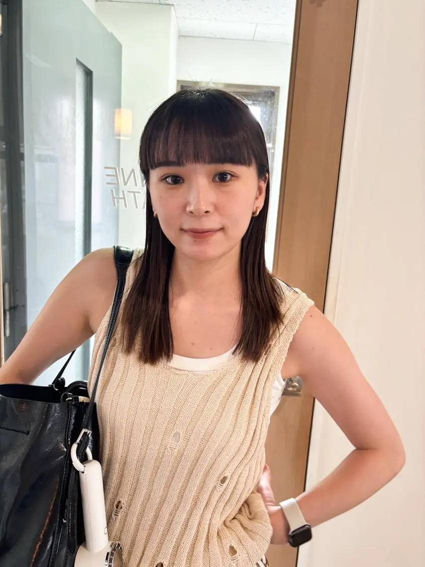 ミディアム カラー ワイドバング カット ヘアカラー トリートメント Takuma Suzuki中目黒のヘアスタイル