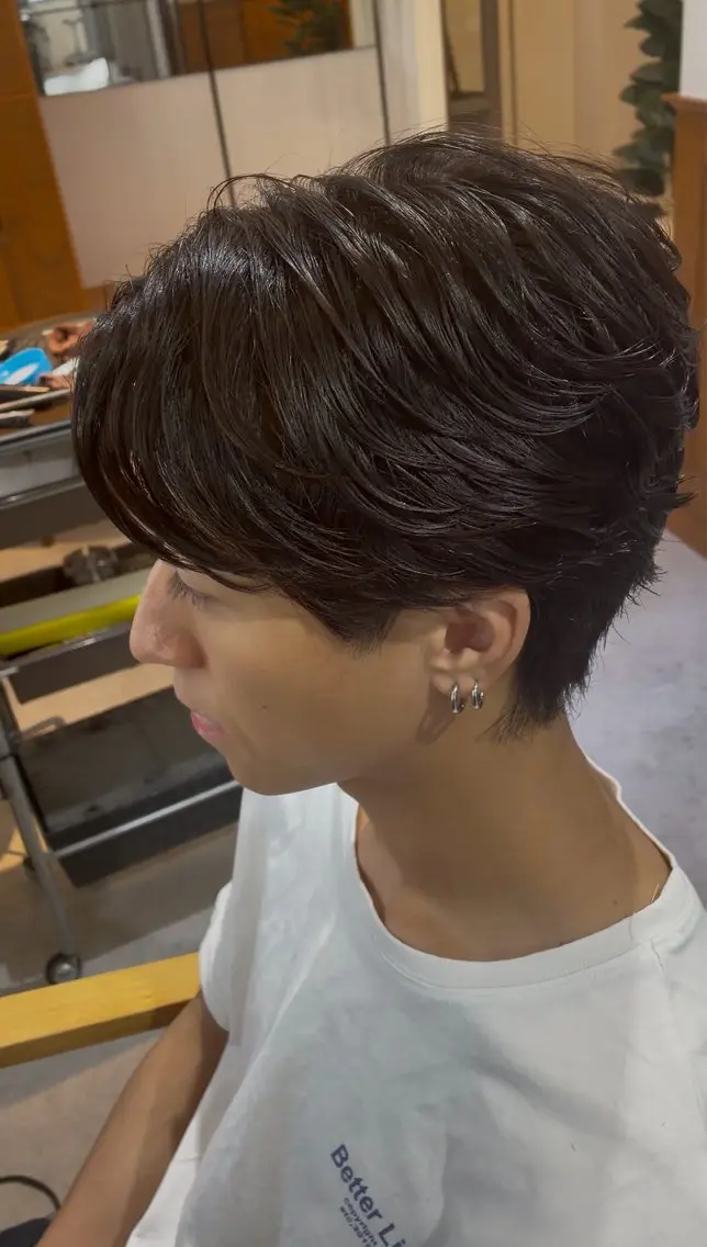 ショート パーマ メンズ カット パーマ パーマ/メンズ カット/ioriのヘアスタイル