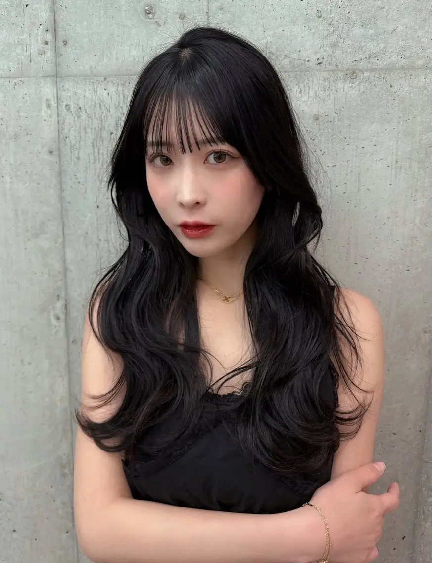 ロング くびれヘア くびれレイヤー レイヤーカット カット kame｜レイヤー / 似合わせ顔周りのヘアスタイル